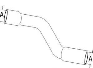 UT351449    Lower Radiator Hose---Replaces 362833R1   (Farmall 350)